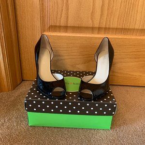Kelly & Katie Peep Toe Heels, Size 7M, Color: Black